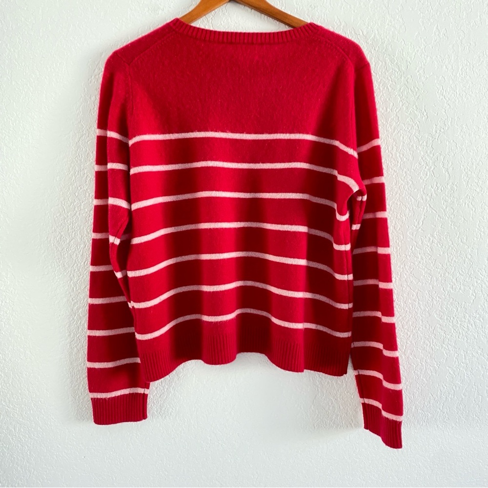 Calson Red Striped cashmere Sweater - Picture 3 of 8